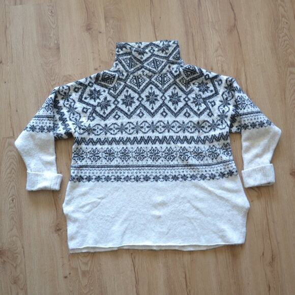 H&M Sweater Size Large White Black - Picture 1 of 4